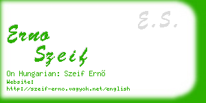 erno szeif business card