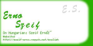 erno szeif business card